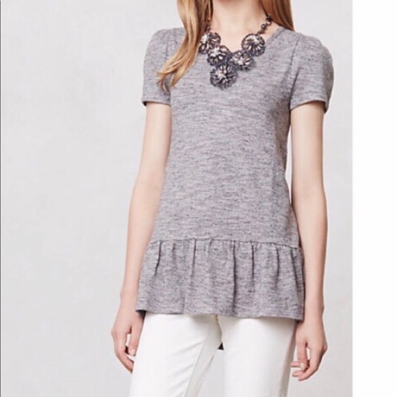 Anthropologie Tops - Anthropologie Leifnotes Nora Peplum Top - size L